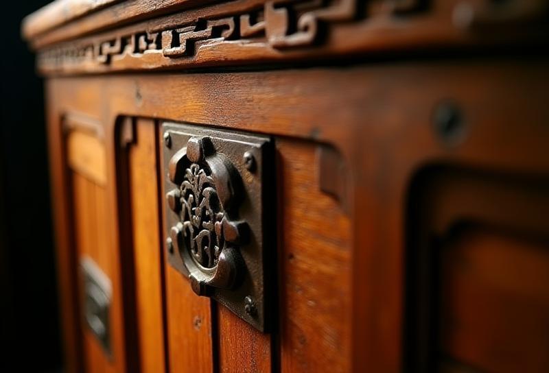 Example of beautiful traditional Korean wooden furniture.